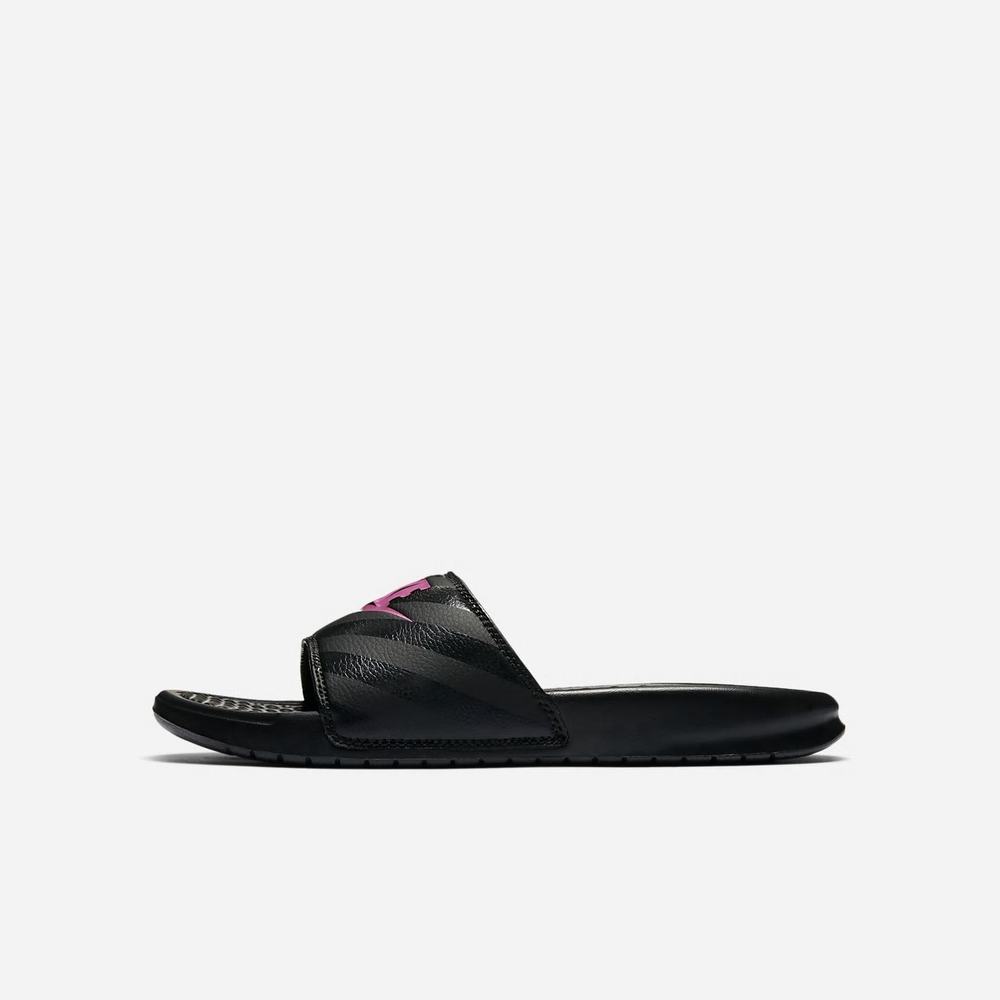 Claquette Nike Benassi JDI Noir 0692-745 Black/Black/Vivid Pink Femme | HPW-32396350